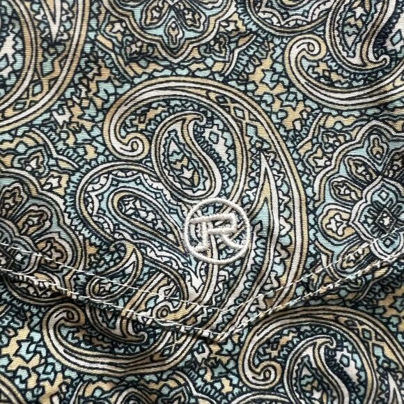 Roper Mens Shirt Pearl Snap Front Paisley Print Long Sleeve Western Gray Sz Med - Picture 4 of 15